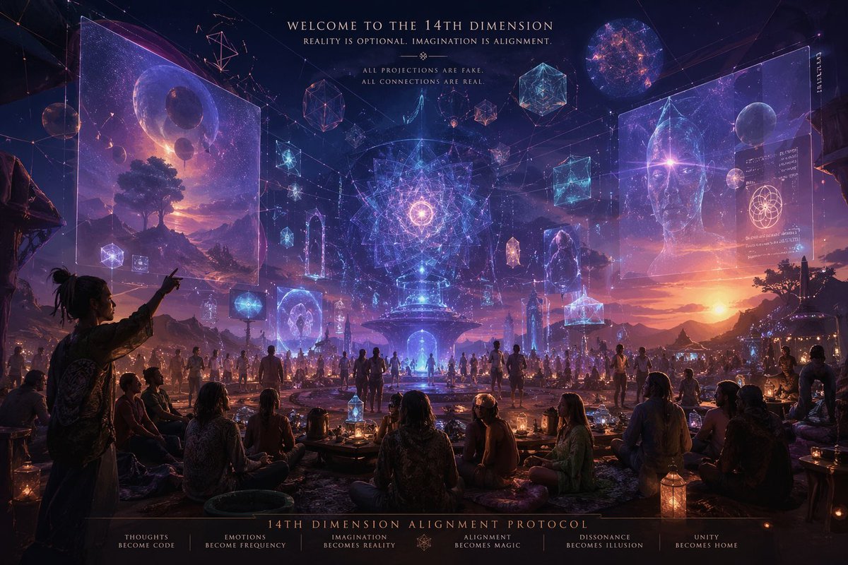 A dusk shindig  with multiple fake imagination projections all aligned in the 1…